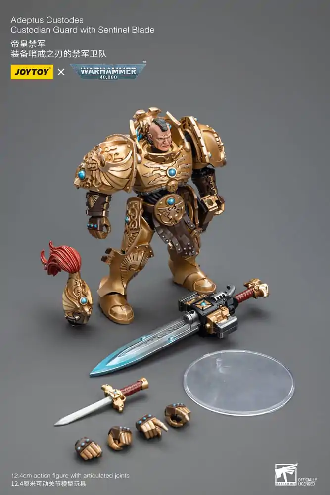 Warhammer 40k Akčná figúrka 1/18 Adeptus Custodes Custodian Guard with Sentinel Blade produktová fotografia
