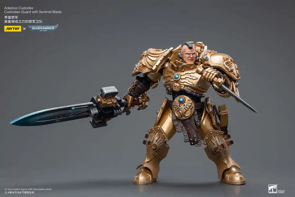 Warhammer 40k Akčná figúrka 1/18 Adeptus Custodes Custodian Guard with Sentinel Blade produktová fotografia