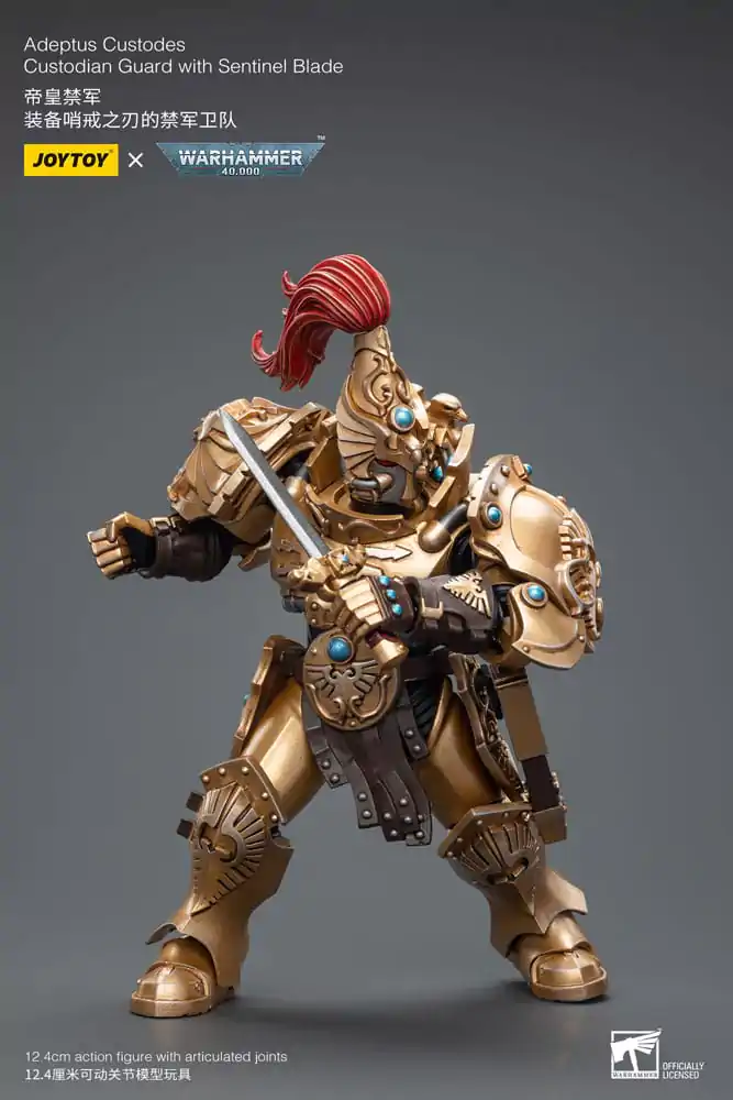 Warhammer 40k Akčná figúrka 1/18 Adeptus Custodes Custodian Guard with Sentinel Blade produktová fotografia