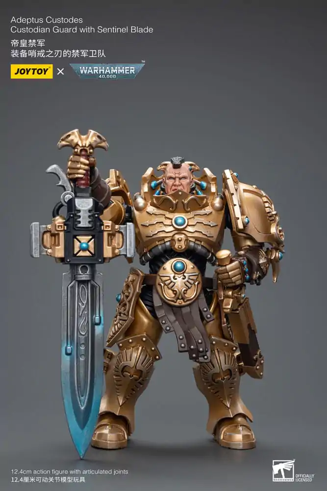 Warhammer 40k Akčná figúrka 1/18 Adeptus Custodes Custodian Guard with Sentinel Blade produktová fotografia