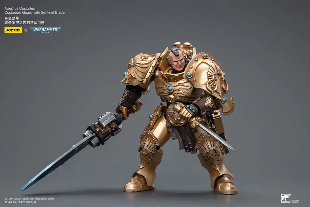Warhammer 40k Akčná figúrka 1/18 Adeptus Custodes Custodian Guard with Sentinel Blade produktová fotografia