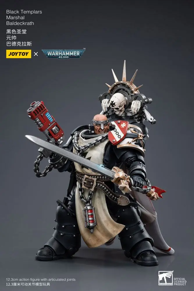 Warhammer 40k akčná figúrka 1/18 Black Templars Marshal Baldeckrath 12 cm produktová fotografia