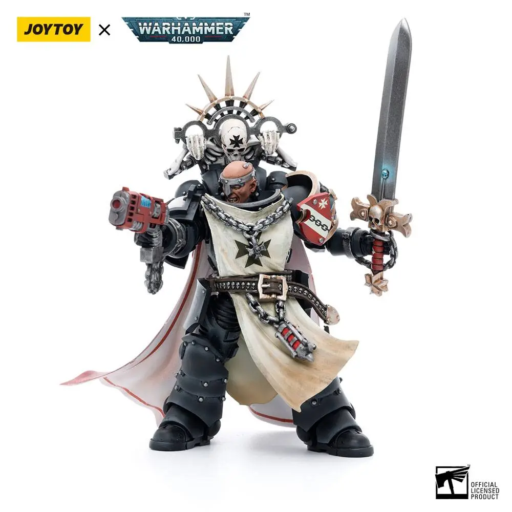 Warhammer 40k akčná figúrka 1/18 Black Templars Marshal Baldeckrath 12 cm produktová fotografia