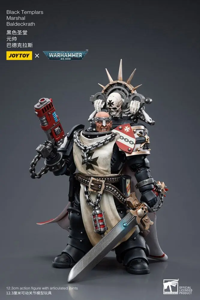 Warhammer 40k akčná figúrka 1/18 Black Templars Marshal Baldeckrath 12 cm produktová fotografia
