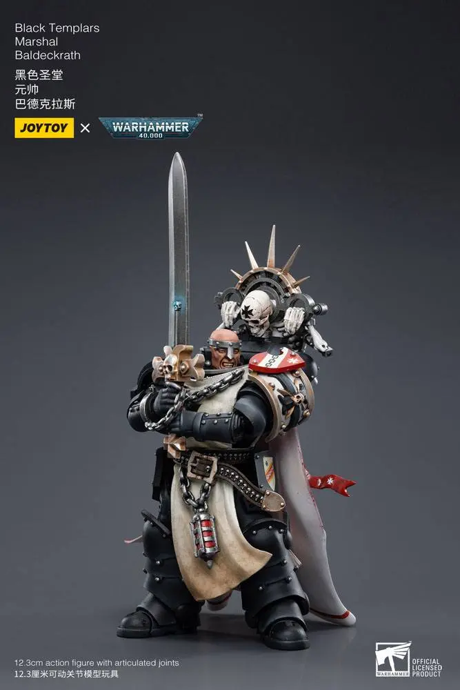 Warhammer 40k akčná figúrka 1/18 Black Templars Marshal Baldeckrath 12 cm produktová fotografia