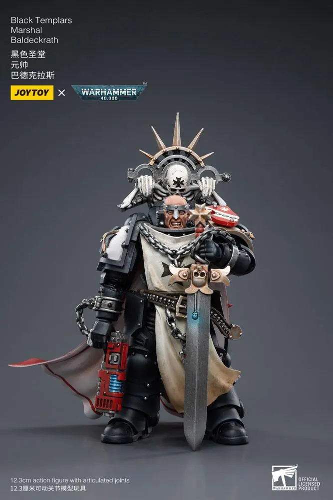 Warhammer 40k akčná figúrka 1/18 Black Templars Marshal Baldeckrath 12 cm produktová fotografia