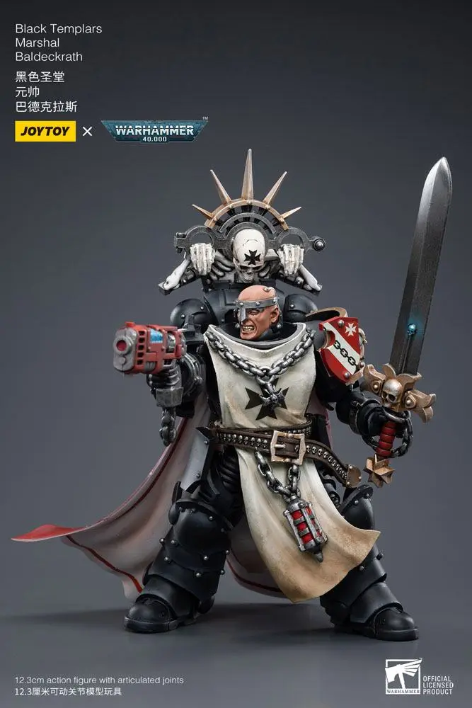 Warhammer 40k akčná figúrka 1/18 Black Templars Marshal Baldeckrath 12 cm produktová fotografia