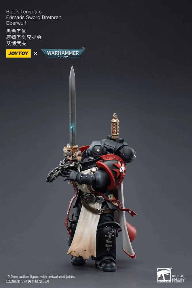 Warhammer 40k Akčná figúrka 1/18 Black Templars Primaris Sword Brethren Eberwulf 12 cm termékfotó