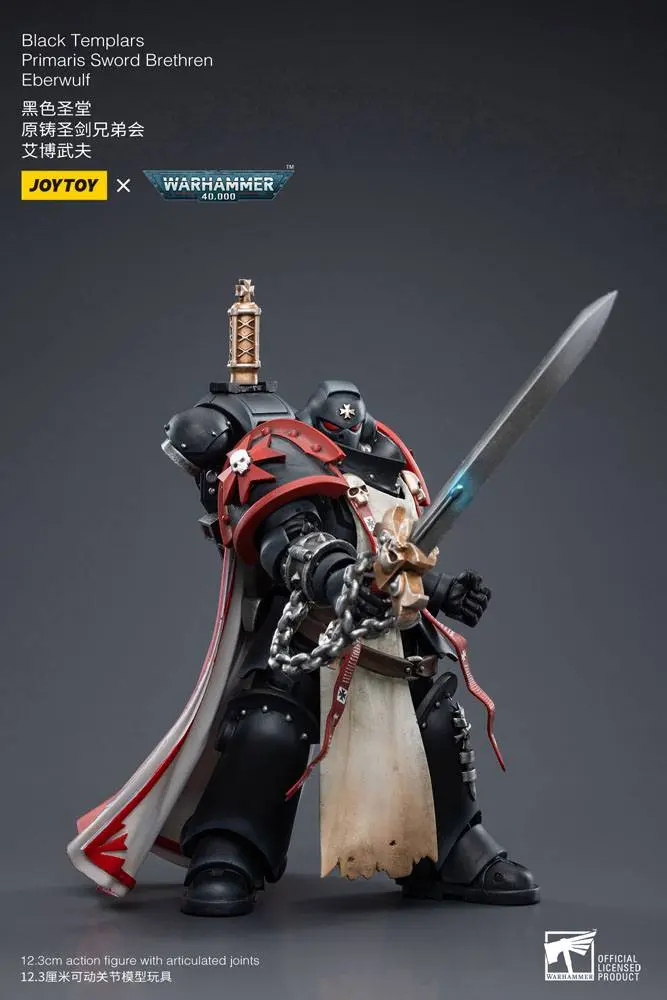 Warhammer 40k Akčná figúrka 1/18 Black Templars Primaris Sword Brethren Eberwulf 12 cm termékfotó