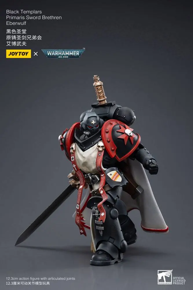 Warhammer 40k Akčná figúrka 1/18 Black Templars Primaris Sword Brethren Eberwulf 12 cm termékfotó