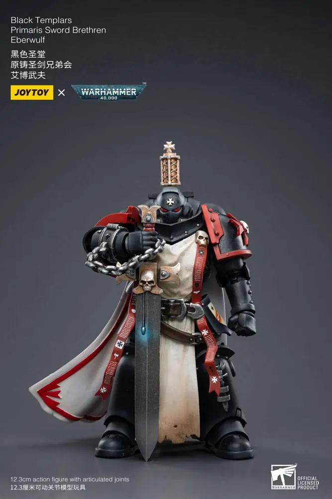 Warhammer 40k Akčná figúrka 1/18 Black Templars Primaris Sword Brethren Eberwulf 12 cm termékfotó