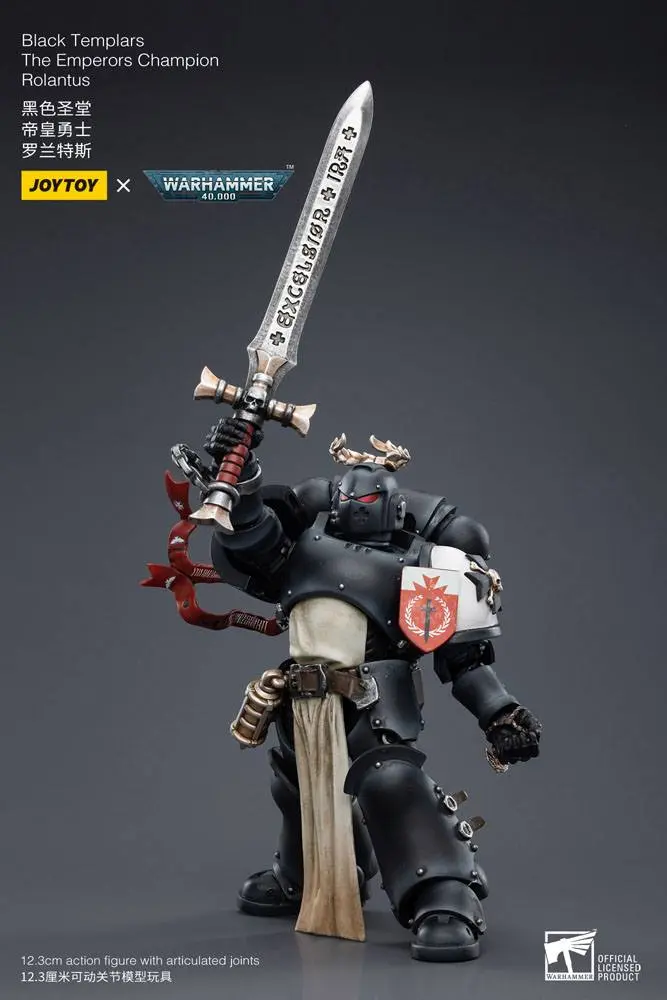 Warhammer 40k Akčná figúrka 1/18 Black Templars The Emperors Champion Rolantus 12 cm termékfotó