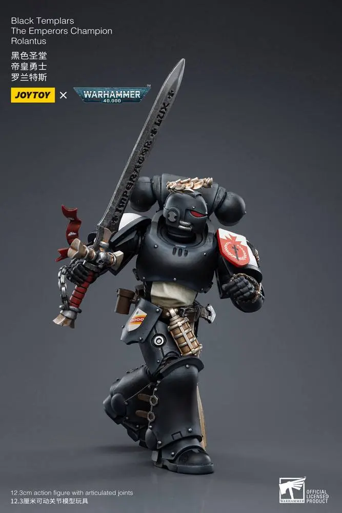 Warhammer 40k Akčná figúrka 1/18 Black Templars The Emperors Champion Rolantus 12 cm termékfotó