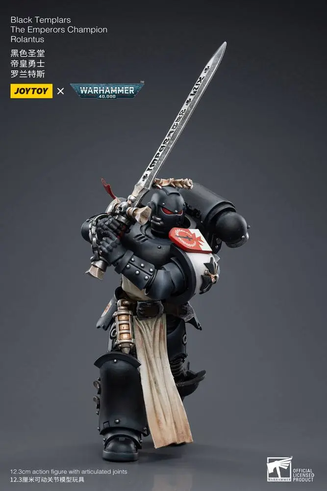 Warhammer 40k Akčná figúrka 1/18 Black Templars The Emperors Champion Rolantus 12 cm termékfotó