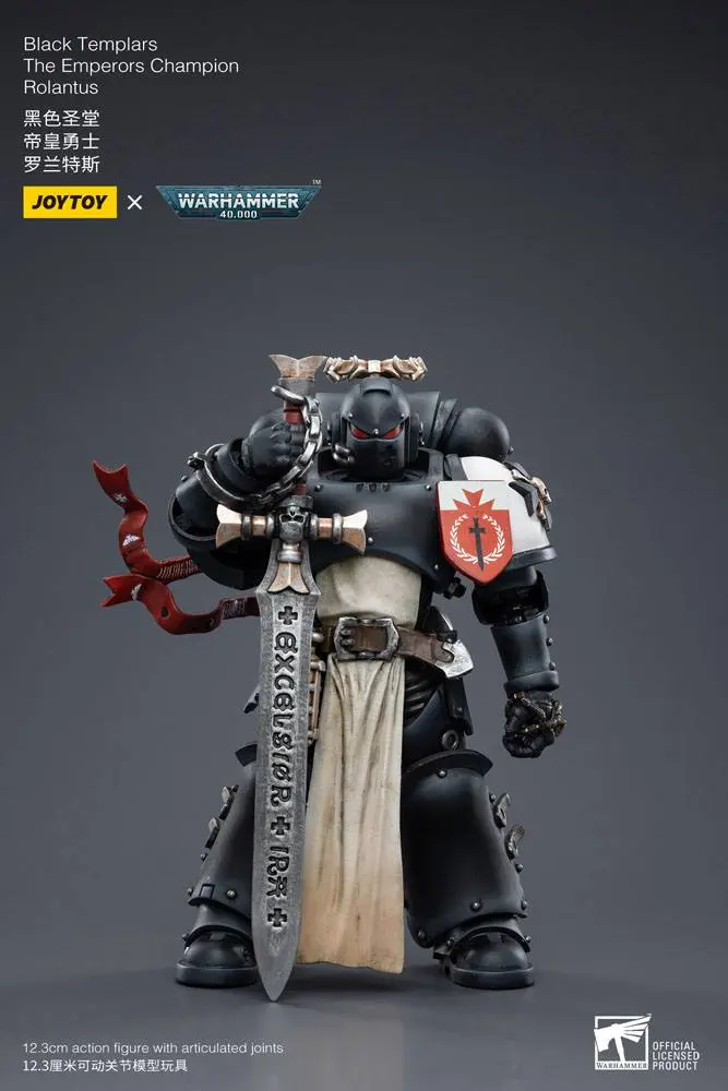 Warhammer 40k Akčná figúrka 1/18 Black Templars The Emperors Champion Rolantus 12 cm termékfotó