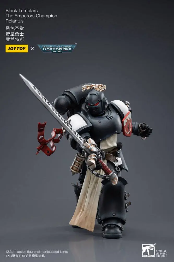 Warhammer 40k Akčná figúrka 1/18 Black Templars The Emperors Champion Rolantus 12 cm termékfotó