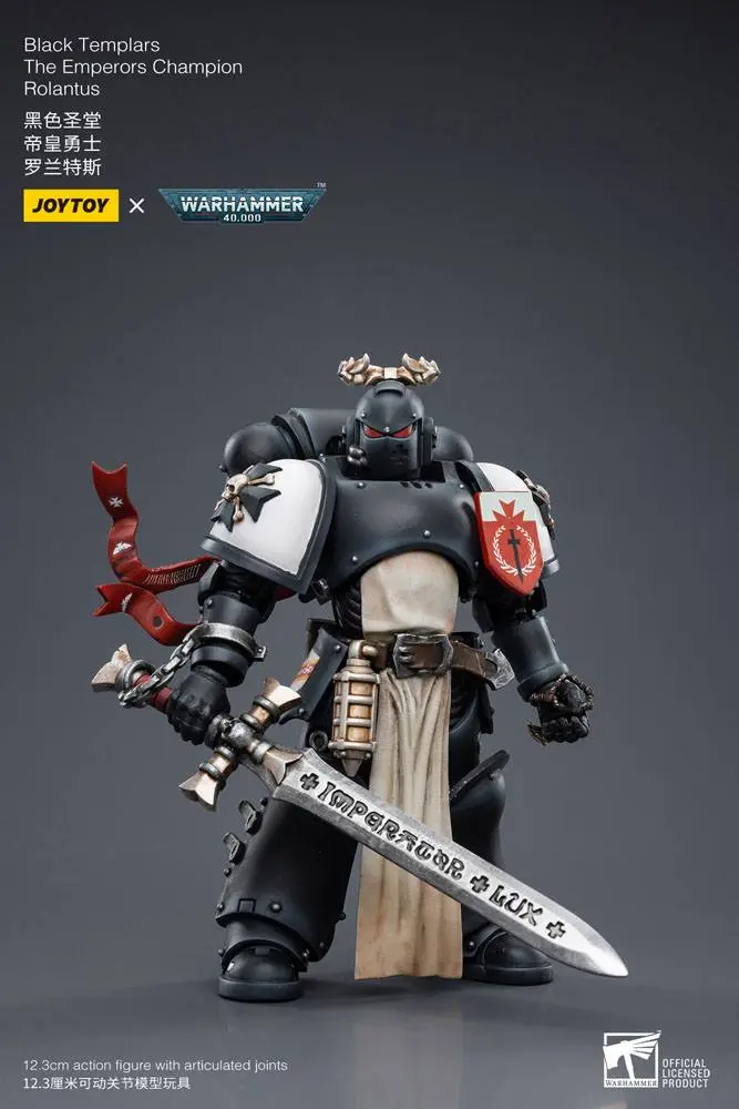 Warhammer 40k Akčná figúrka 1/18 Black Templars The Emperors Champion Rolantus 12 cm termékfotó