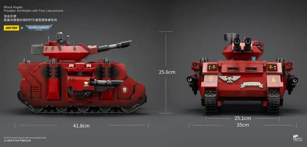Warhammer 40k Akčná figúrka 1/18 Blood Angels Predator Annihilator s Twin Lascannons 26 cm produktová fotografia
