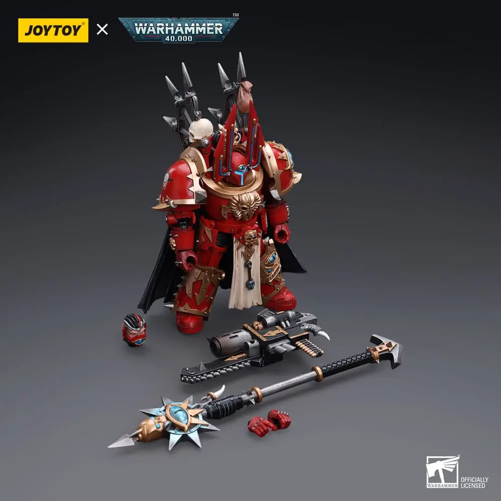 Warhammer 40k Akčná figúrka 1/18 Chaos Space Marines Crimson Slaughter Sorcerer Lord in Terminator Armour 12 cm produktová fotografia