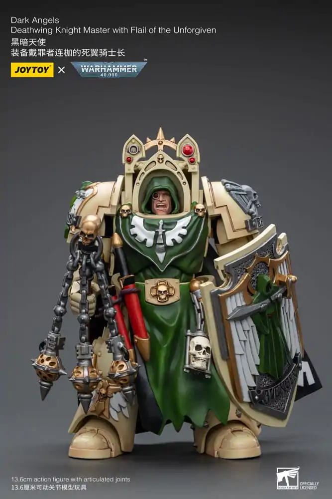 Warhammer 40k figúrka 1/18 Temní andeli Smrťokrídlový rytier majster s Bichom neodpustených 12 cm termékfotó