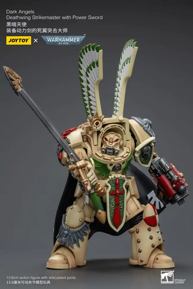 Warhammer 40k figúrka 1/18 méretarányban Dark Angels Deathwing Strikemaster a Hatalom kardjával 12 cm termékfotó