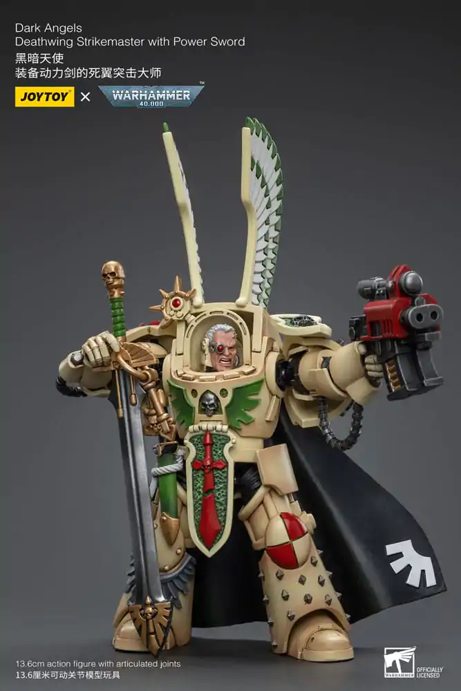 Warhammer 40k figúrka 1/18 méretarányban Dark Angels Deathwing Strikemaster a Hatalom kardjával 12 cm termékfotó