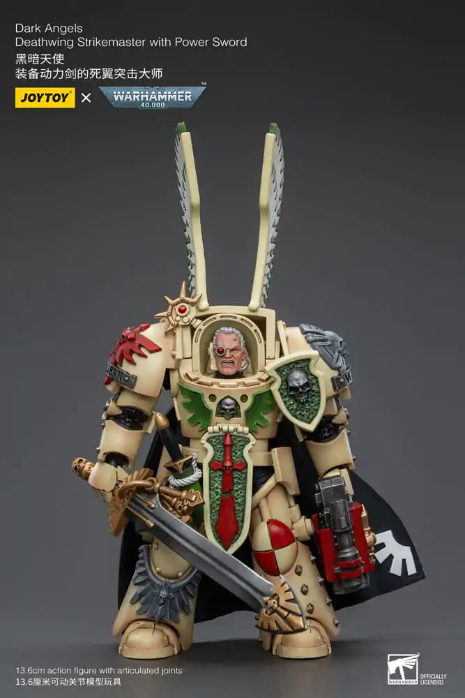 Warhammer 40k figúrka 1/18 méretarányban Dark Angels Deathwing Strikemaster a Hatalom kardjával 12 cm termékfotó