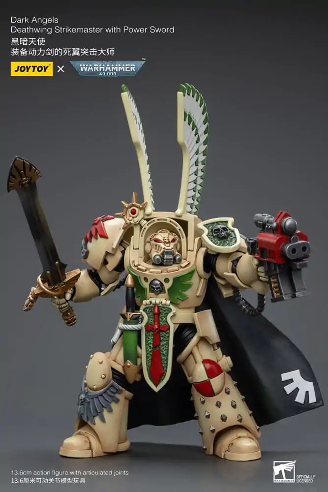 Warhammer 40k figúrka 1/18 méretarányban Dark Angels Deathwing Strikemaster a Hatalom kardjával 12 cm termékfotó