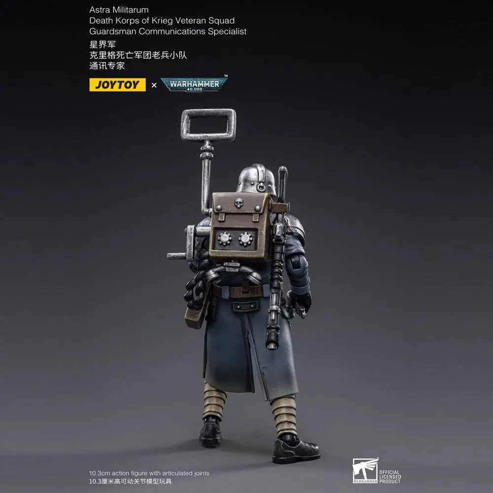 Warhammer 40k akčná figúrka 1/18 Death Korps of Krieg Veteran Squad Guardsman Communications Specialist 10 cm produktová fotografia