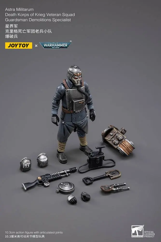 10 cm vysoká akčná figúrka Warhammer 40k 1/18 Death Korps of Krieg Veteran Squad Guardsman Demolitions Specialist termékfotó