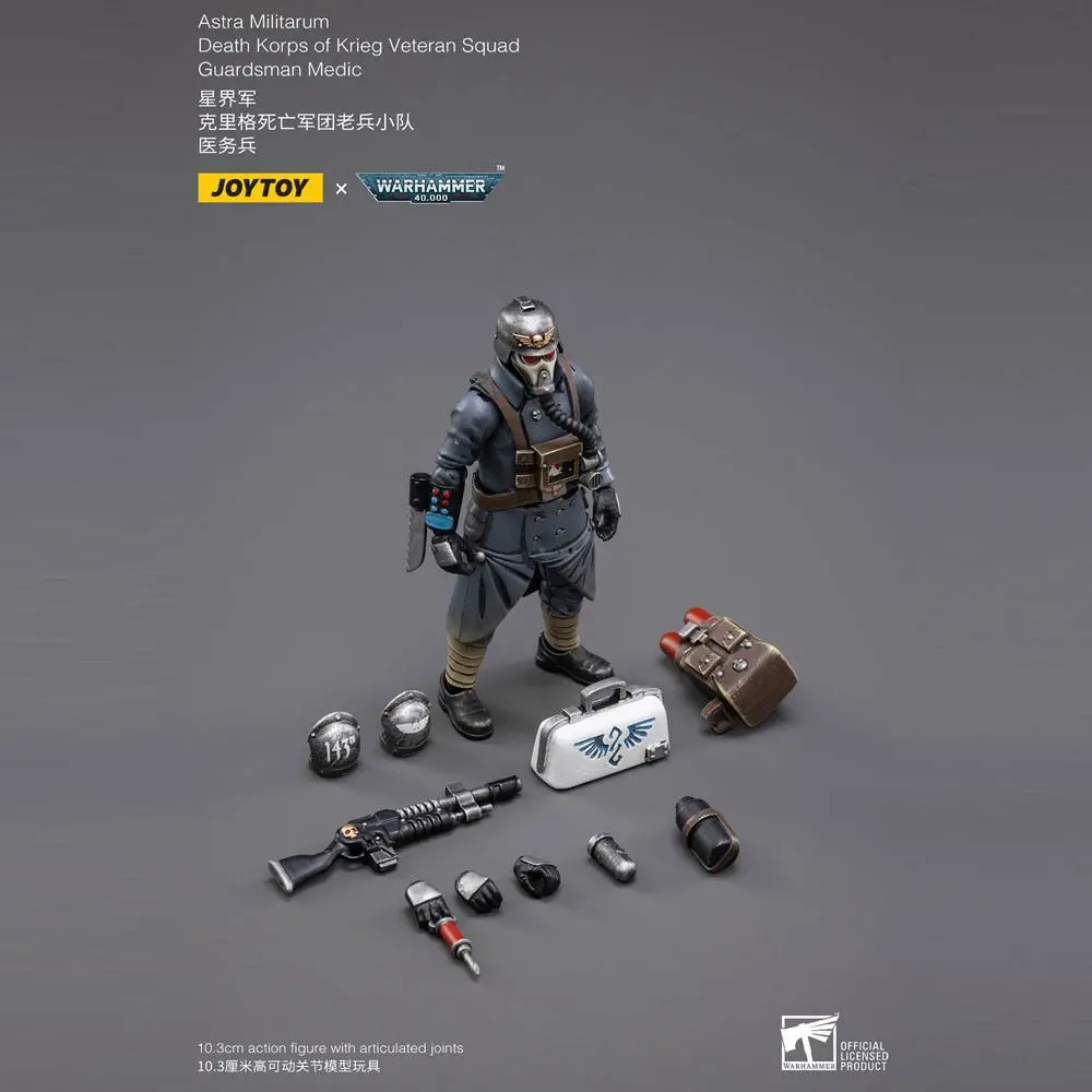Warhammer 40k akčná figúrka 1/18 Death Korps of Krieg Veteran Squad Guardsman Medic 10 cm produktová fotografia