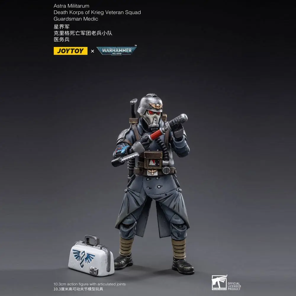 Warhammer 40k akčná figúrka 1/18 Death Korps of Krieg Veteran Squad Guardsman Medic 10 cm produktová fotografia