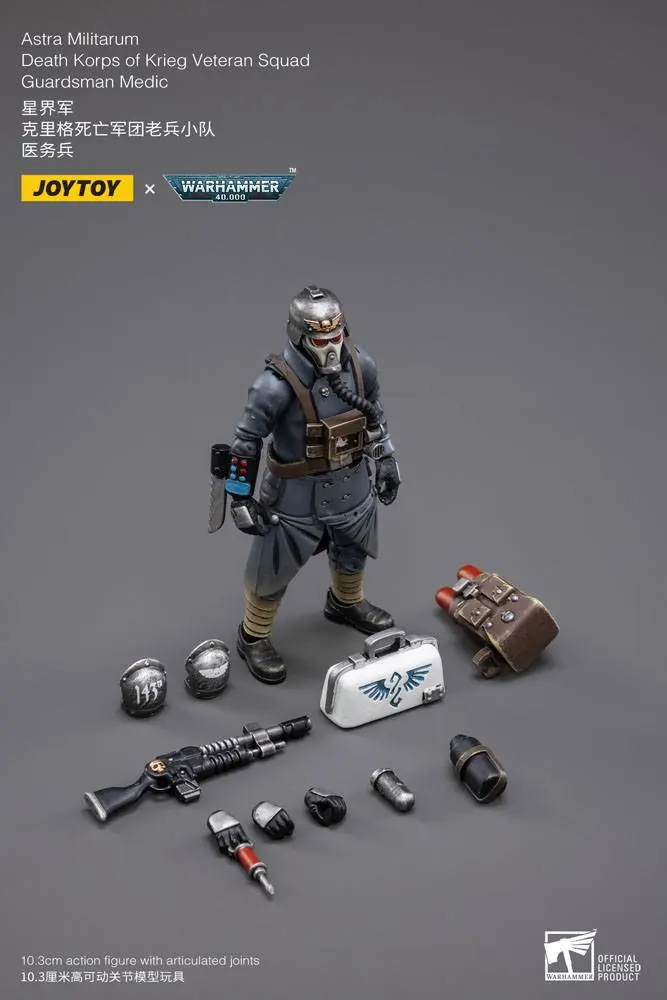 Warhammer 40k akčná figúrka 1/18 Death Korps of Krieg Veteran Squad Guardsman Medic 10 cm produktová fotografia