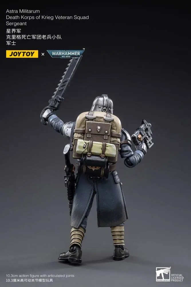 Warhammer 40k akčná figúrka 1/18 Death Korps of Krieg Veteránosztag őrmester 10 cm termékfotó