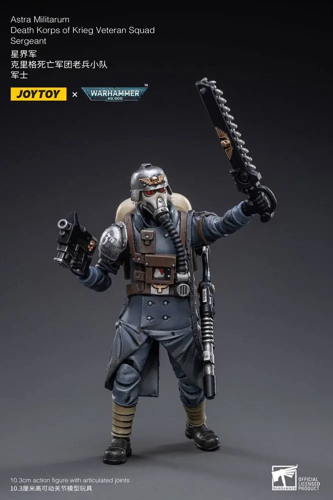 Warhammer 40k akčná figúrka 1/18 Death Korps of Krieg Veteránosztag őrmester 10 cm termékfotó