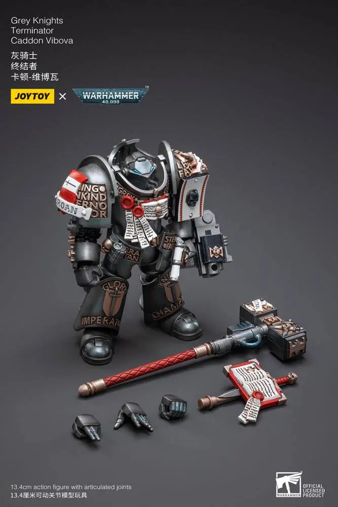 Warhammer 40k Akčná figúrka 1/18 Grey Knights Terminator Caddon Vibova 13 cm produktová fotografia