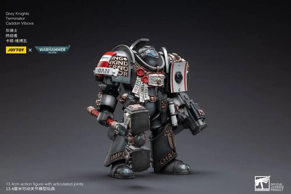 Warhammer 40k Akčná figúrka 1/18 Grey Knights Terminator Caddon Vibova 13 cm produktová fotografia