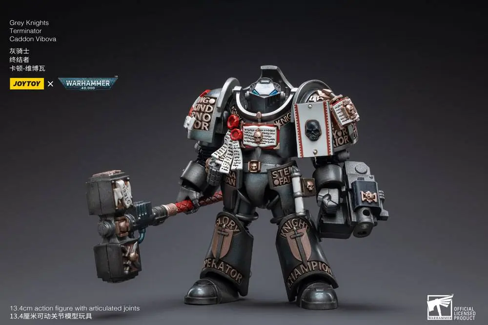 Warhammer 40k Akčná figúrka 1/18 Grey Knights Terminator Caddon Vibova 13 cm produktová fotografia