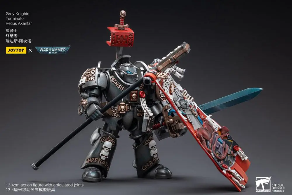 Warhammer 40k akčná figúrka 1/18 Grey Knights Terminator Retius Akantar 13 cm produktová fotografia