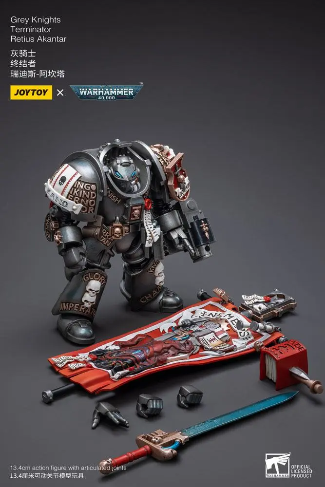 Warhammer 40k akčná figúrka 1/18 Grey Knights Terminator Retius Akantar 13 cm produktová fotografia