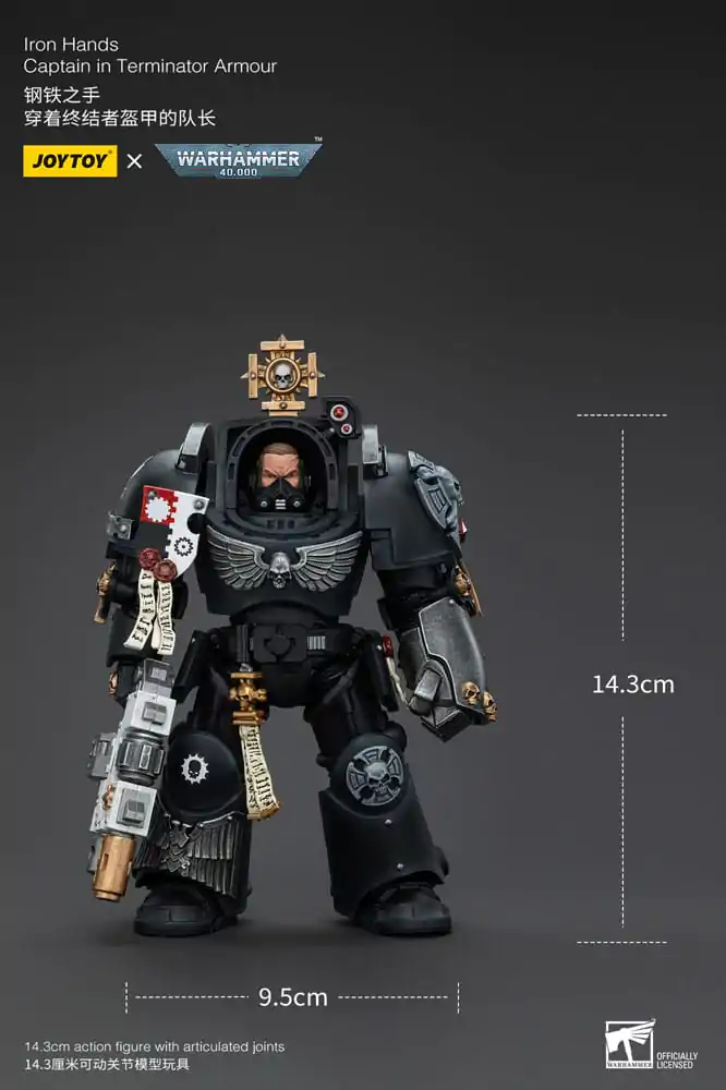 Warhammer 40k akčná figúrka 1/18 Iron Hands Captain in Terminator Armour 14 cm termékfotó