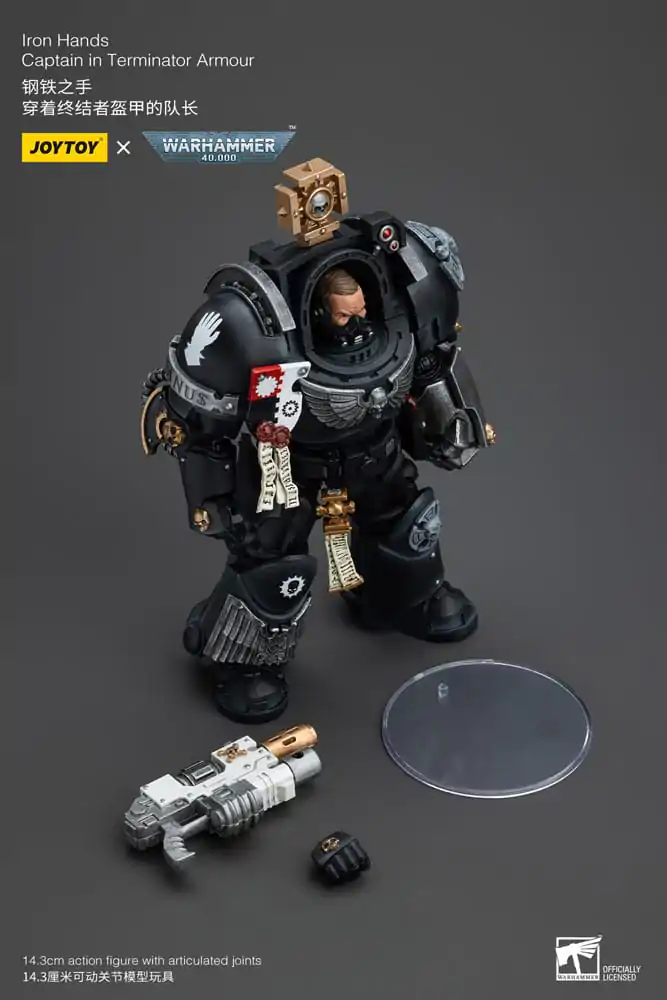 Warhammer 40k akčná figúrka 1/18 Iron Hands Captain in Terminator Armour 14 cm termékfotó