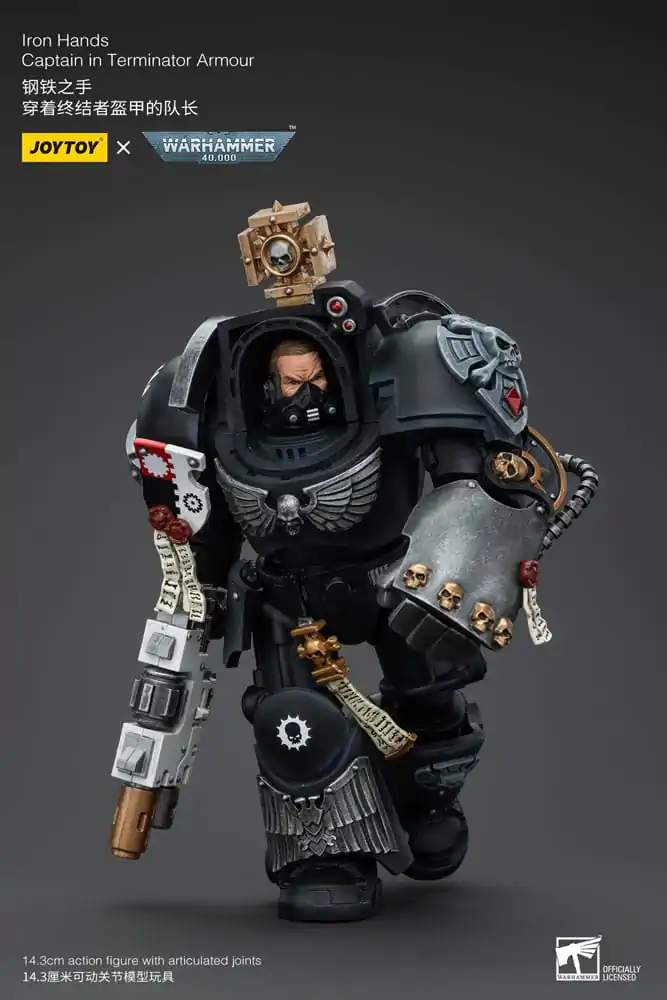 Warhammer 40k akčná figúrka 1/18 Iron Hands Captain in Terminator Armour 14 cm termékfotó