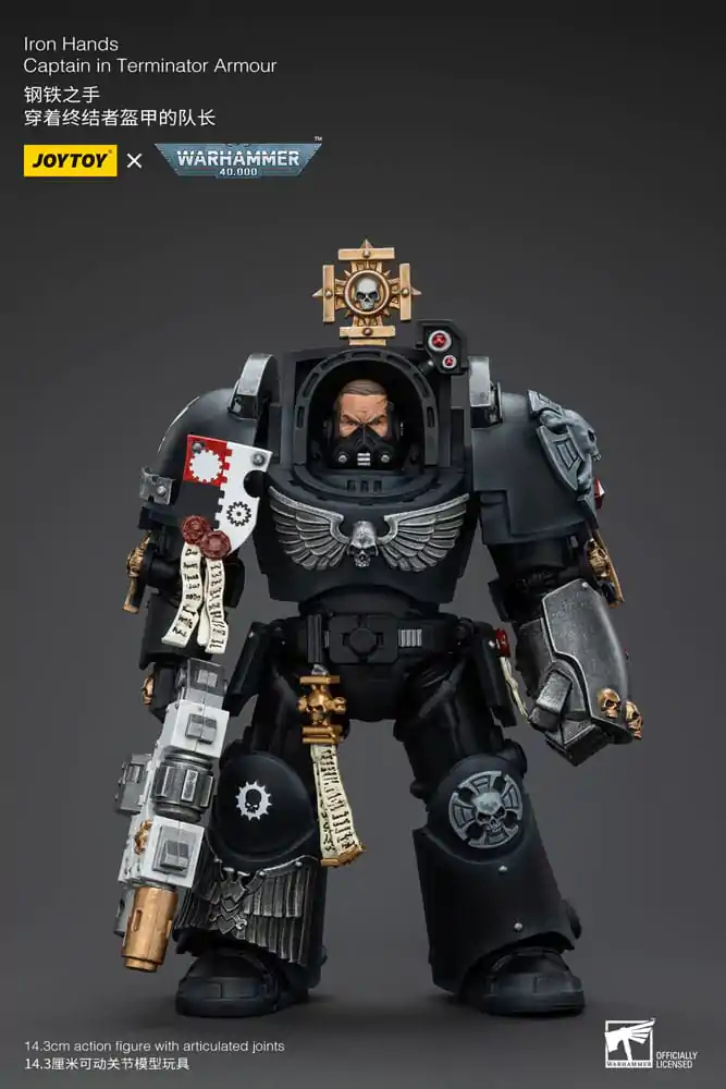 Warhammer 40k akčná figúrka 1/18 Iron Hands Captain in Terminator Armour 14 cm termékfotó