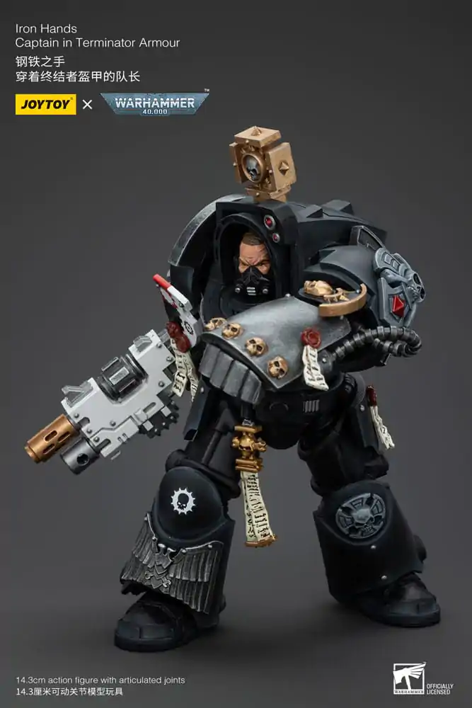 Warhammer 40k akčná figúrka 1/18 Iron Hands Captain in Terminator Armour 14 cm termékfotó