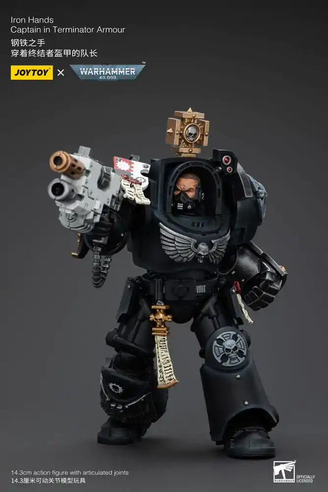 Warhammer 40k akčná figúrka 1/18 Iron Hands Captain in Terminator Armour 14 cm termékfotó