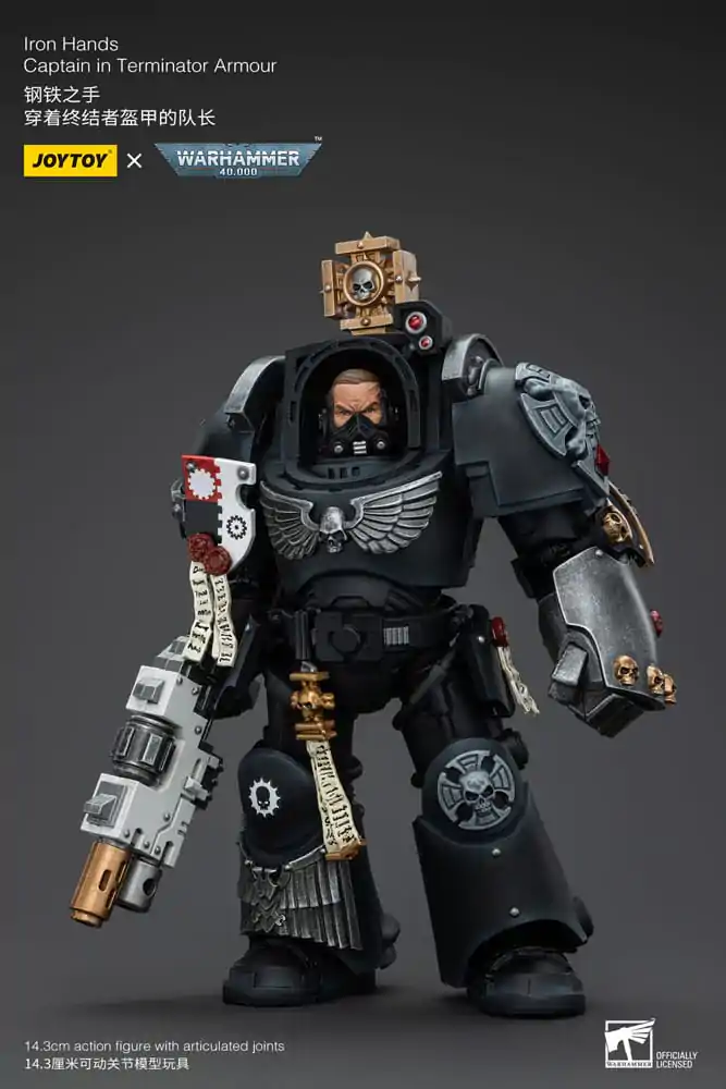 Warhammer 40k akčná figúrka 1/18 Iron Hands Captain in Terminator Armour 14 cm termékfotó