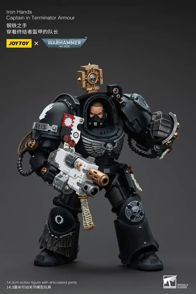 Warhammer 40k akčná figúrka 1/18 Iron Hands Captain in Terminator Armour 14 cm termékfotó