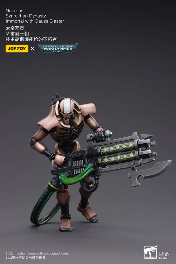 Warhammer 40k Akčná figúrka 2-pack 1/18 Necrons Szarekhan Dynasty Immortal with Gauss Blaster 11 cm termékfotó