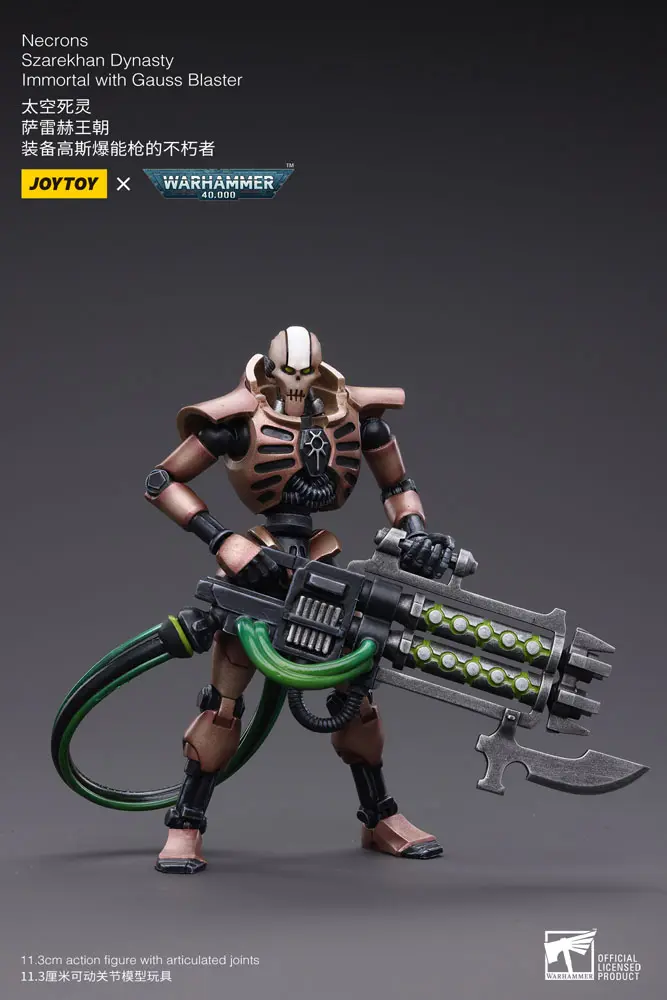 Warhammer 40k Akčná figúrka 2-pack 1/18 Necrons Szarekhan Dynasty Immortal with Gauss Blaster 11 cm termékfotó